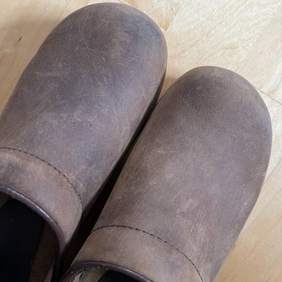 Sanita Wooden Brown Clogs Size 39 / US 8-8.5 - Picture 3 of 8